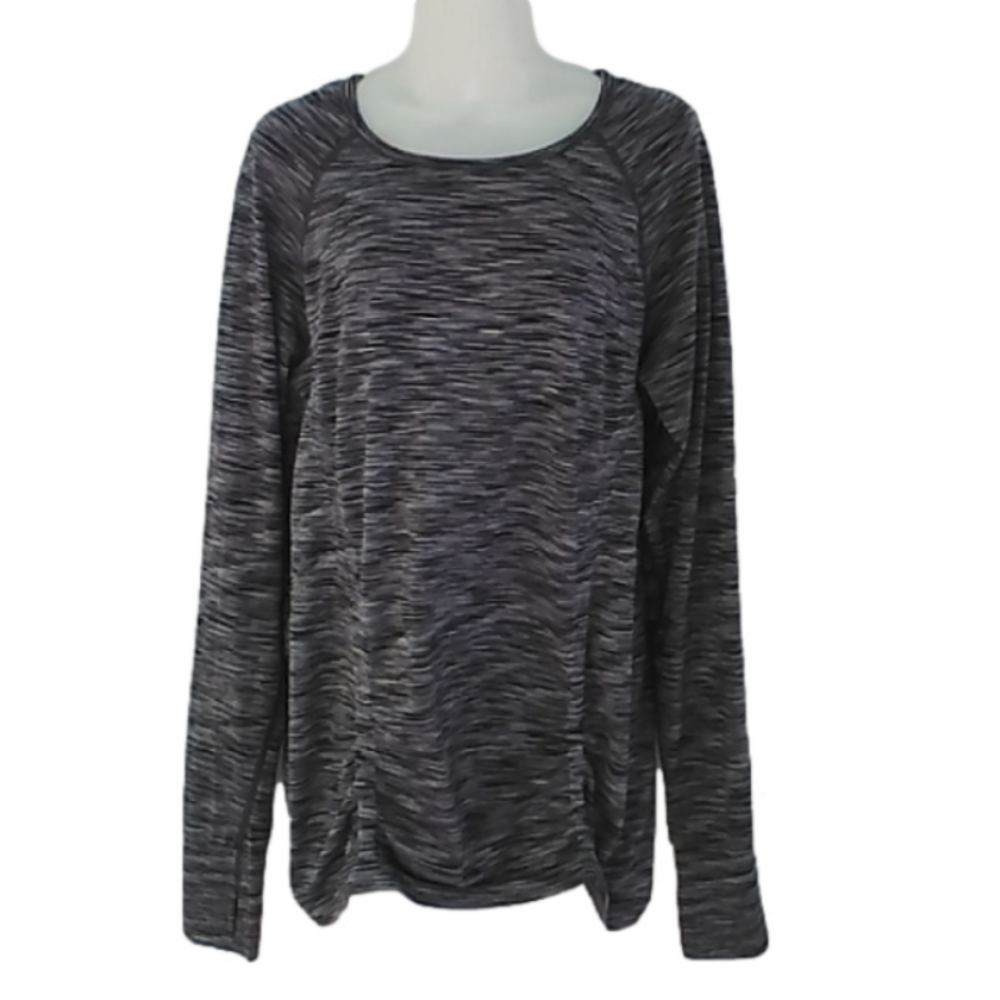 Athleta Fastest Track Grey long sleeve Women's XL Shirt GUC